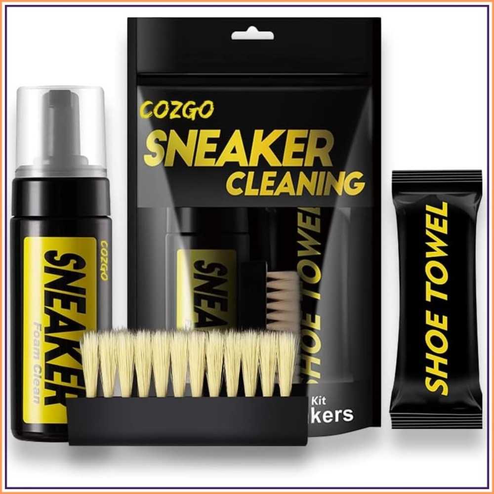 Shoe Cleaner - スニーカー用シューズクリーナーキット、水を使わないフォームクリーナー5.3オンス、ブラシと布付き、ほとんどの靴に対応
