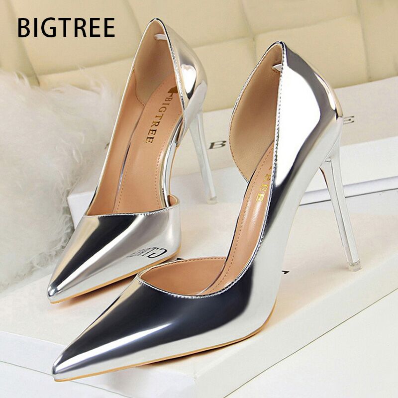 Shoe Tree - BIGTREE シューズ セクシー レディース パンプス パテントレザー
