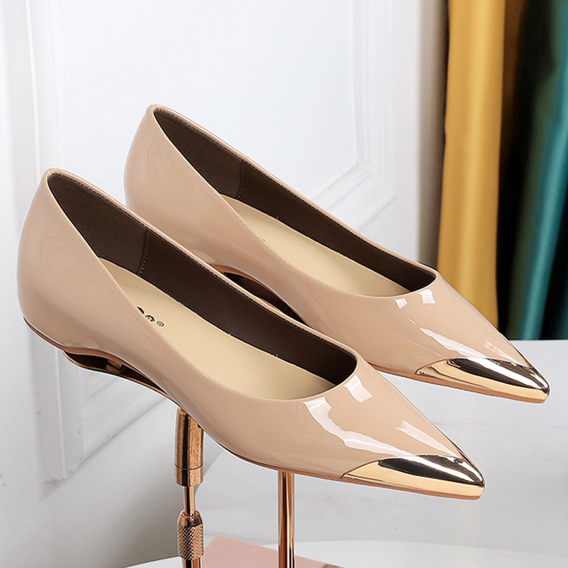 BIGTREE 靴ローヒールの女性の靴パテントレザーウェッジ - Shoe Tree のレビューと価格