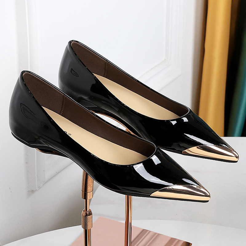 BIGTREE 靴ローヒールの女性の靴パテントレザーウェッジ - Shoe Tree のレビューと価格
