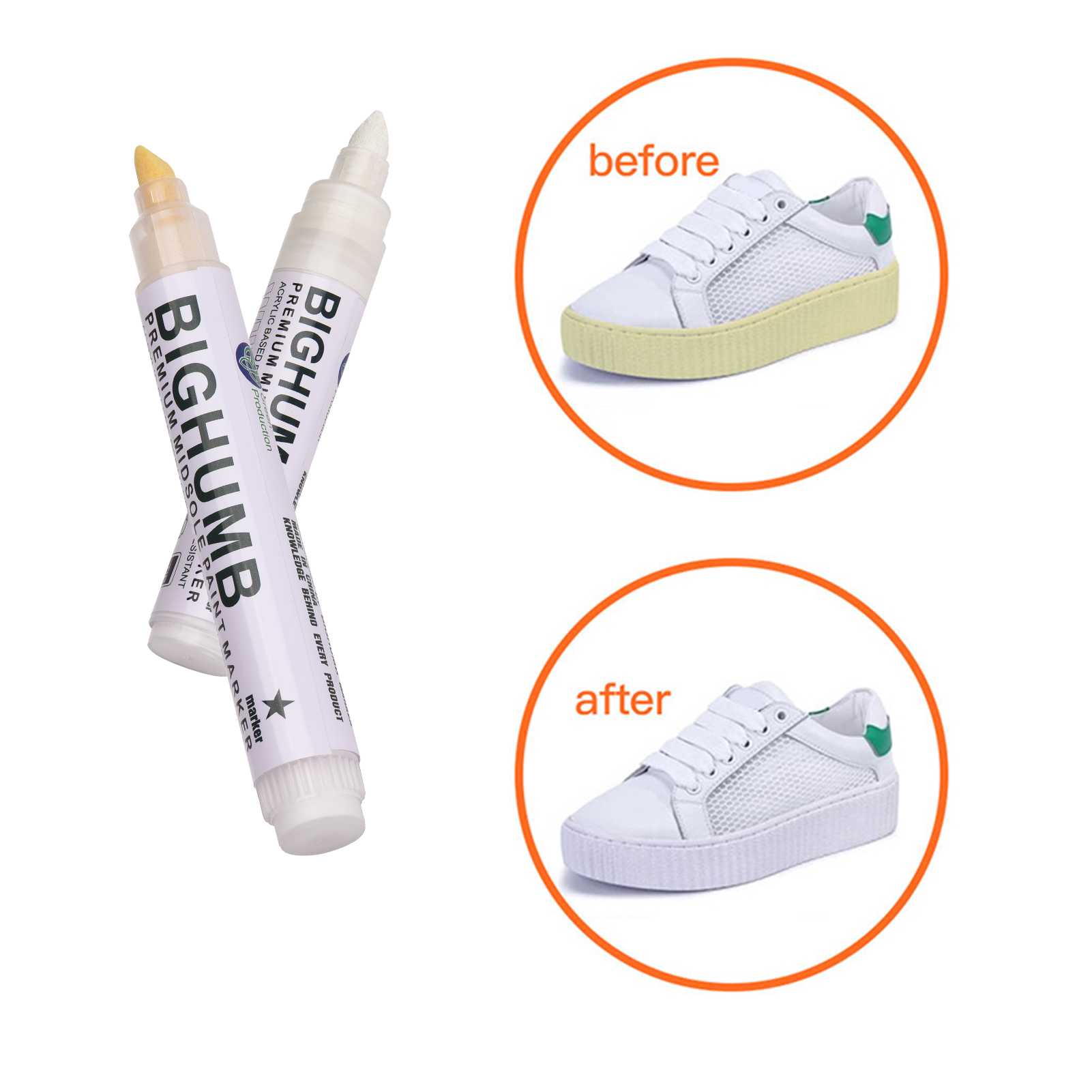 ペン BIGTHUMB プレミアムミッドソールペイントマーカ - Sneaker Cleaner のレビューと価格